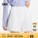 森馬（Semir）休閑褲女寬松松緊腰溫柔2025夏季甜美風(fēng)蕾絲花邊短褲109325125002