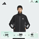 adidas休閑寬松三條紋撞色夾克外套男裝秋季阿迪達(dá)斯官方輕運(yùn)動 黑色     L