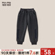 瑁恩·瑁愛男童校服神器秋冬新款金鉆絨衛(wèi)褲兒童運動褲加絨加厚男孩保暖褲 09#炫酷之旅(深花灰) 110 參考身高100cm