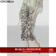 COCOBELLA一片式綁帶碎花半身裙女遮胯圍裹半裙裹身裙筒裙HS71 花色 M