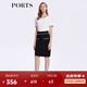 PORTS寶姿商場(chǎng)同款女裝春季時(shí)尚撞色針織提花半身裙LM8K211MZF004 黑色 M L