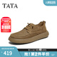 TATA復(fù)古打孔透氣皮鞋男士棕色真皮爸爸鞋2025夏新款73X20BM5 棕色 41