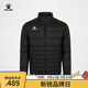 KELME /卡爾美 男士羽絨服休閑商務(wù)純色保暖上衣冬季白鴨絨加厚外套 黑色 M