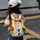 麥舒特幼兒園小學(xué)生兒童書(shū)包2025新款時(shí)尚撞色男女孩外出游輕便研學(xué)背包 小號彩色