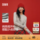 森馬（Semir）針織開衫女氣質(zhì)短款大氣紅色毛衣2025年春新款圓領(lǐng)舒適純色針織衫 中花灰00510 L /165/88A