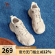 駱駝（CAMEL）厚底休閑馬丁靴年女鞋增高厚底休閑高幫鞋 L24W283633 杏色 38