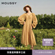 moussy 【劉亦菲同款】南法度假風(fēng)碎花浪漫優(yōu)雅連衣裙028ISX33-3711 070米色 S