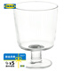 宜家（IKEA）IKEA365+透明玻璃高腳杯冷飲熱飲杯冰淇淋杯可疊放杯子 高腳杯300毫升