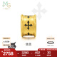 周生生七夕禮物男黃金轉(zhuǎn)運(yùn)珠 charme XL酷黑守護(hù)信念勇氣串珠單顆 信念86640C