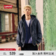 Levi's李維斯25年秋冬新款男士美式復古水洗做舊休閑牛仔夾克外套 黑色 L