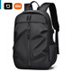 小米新款大容量背包雙肩包男士商務(wù)電腦包防潑水旅行包大學(xué)生書(shū)包輕便 [升級防潑水面料]黑色