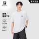 FEAE官方品牌純棉t恤男2025春夏款上衣男商務(wù)刺繡休閑冰絲棉男士短袖 雪白色 -官方正品 L 碼【建議110-125斤】