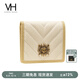 VANESSA HOGAN VH女包撞色短款錢(qián)包女多卡位錢(qián)夾精致質(zhì)感零錢(qián)包生日禮物送女友 米白【禮盒裝】