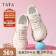 他她（TATA）云朵泡芙厚底慢跑鞋女休閑運動(dòng)鞋女老爹鞋秋WPC06CM4 白/銀（波紋款） 35