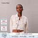Calvin KleinJeans25秋季新款女士美式復(fù)古ck白色短款潮殼牛仔外套47D808G