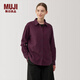 無(wú)印良品（MUJI）女式法蘭絨襯衫領(lǐng)長(cháng)袖襯衫女士襯衣外套格子衫女裝春季純棉空調衫 紅色格紋 M (160/84A)