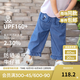 戴維貝拉（DAVE＆BELLA）女童牛仔褲2025夏季新款女寶寶九分褲洋氣兒童褲子小童褲子休閑褲 牛仔藍【現貨】 100 cm（建議身高90-100cm）