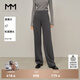麥檬MM商場同款運動直筒闊腿寬松休閑神褲高個子5F8253521 深灰 M （105-115斤 ）褲長：104cm