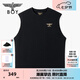 BOY LONDON高街時(shí)尚潮牌夏季經(jīng)典大老鷹logo針織無(wú)袖T恤N02001 黑色 L