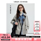 VEGA CHANG【綿羊毛+羊駝毛】雙面呢女2025新款高級(jí)感雙面穿外套 北歐藍(lán)格紋 M