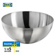 宜家（IKEA）布朗達(dá)布蘭科不銹鋼沙拉盆烘焙料理盆面盆碗家用餐具 不銹鋼上菜用碗28cm