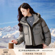 香影面包服短款羽絨服女2024冬季新款優(yōu)雅連帽百搭保暖鴨絨外套 灰色 M