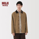 無印良品（MUJI）男式 木棉混 燈芯絨領(lǐng)夾克 男士外套25年秋季款 外衣男款男裝 深米色 M (170/92A)