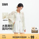 森馬（Semir）長袖襯衫女中長款oversize松弛感2025夏水墨滿印襯衣109325105002