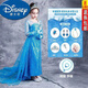迪士尼（Disney）愛(ài)莎公主裙子女童兒童夏季冰雪奇緣艾莎連衣裙新款?lèi)?ài)沙春秋萬(wàn)圣節 裙子+六件套+項鏈+手鏈 120