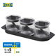 宜家（IKEA）CELEBRERA瑟勒布列達玻璃調(diào)料罐子組合裝家用廚房三件套 其他 調(diào)味罐3件套玻璃