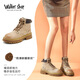 Walker Shop奧卡索馬丁靴女工裝靴休閑運動(dòng)徒步登山鞋女大黃靴M145262杏色37