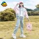 G.DUCKKIDS童裝女童套裝春秋款兒童衣服2024新款中大童女孩運動(dòng)春裝兩件套 灰色 170 建議年齡14-15歲 身高160-170體重90-105斤