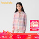 巴拉巴拉兒童長(zhǎng)袖襯衫女童2025春裝寶寶中大童格子時(shí)尚潮襯衣208125102002