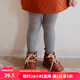 OAK FAMILY新品秋冬女寶寶棉襪防滑襪嬰兒舒適打底褲連腳襪0-3歲兒童 深花灰 1條 1-3歲