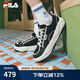 斐樂（FILA）官方男鞋COOKIES復(fù)古帆布鞋2025夏新款曲奇鞋時尚休閑鞋 黑/奶白-BG 41