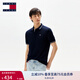 TOMMY JEANS【潮流鑲邊】25夏季男裝純棉珠地網(wǎng)眼商務翻領短袖T恤POLO20745 藏青色C1G M