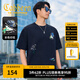 卡賓（CABBEEN）【波浪紋提花】短袖男士T恤肌理發(fā)泡圖案透氣舒適夏季短袖T恤男 煤黑色01（寬松版型） XL /180/52
