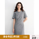 獨(dú)束大碼女裝2025夏季新款改良新中式連衣裙微胖mm收腰顯瘦A字裙 暮云灰 3XL （尺碼：5）