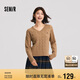 森馬（Semir）森柔毛衫|毛衣女刺繡V領(lǐng)顯瘦寬松2024絞花上衣復(fù)古風(fēng)109724107014