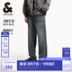 杰克·瓊斯（JACK&JONES）時尚百搭潮酷出街百搭休閑廓形水洗長褲牛仔褲下裝男裝225232096 A13深牛仔藍 常規(guī) 32 175 W32/L32