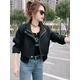 韻薇緹設計感棒球服外套女短款2025春季新款小個(gè)子休閑百搭爆款夾克上衣 黑色 M M103斤--115斤