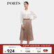PORTS寶姿秋冬新款女裝優(yōu)雅印花中長(zhǎng)裙半身裙ALD9S004QPP019 BLACK M (6)