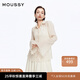 moussy【新復(fù)古回潮】 復(fù)古森系風(fēng)條紋褶裥雪紡襯衫女010ISS30-8781 011米白色 均碼