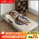 北極樹(shù)沙發(fā)床實(shí)木折疊床兩用午休躺椅小戶(hù)型客廳單人折疊沙發(fā)床一體兩用 【米白色80cm/棉麻/胡桃色】