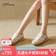 73Hours方槍槍同款女鞋小餅干2025新款軟底休閑鞋德訓(xùn)鞋