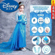 迪士尼（Disney）愛(ài)莎公主裙子女童兒童夏季冰雪奇緣艾莎連衣裙新款?lèi)?ài)沙春秋萬(wàn)圣節 裙子+六件套+鞋手套面具項手鏈 130