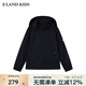E·LAND KIDS衣戀男女童外套冬季新品休閑三防連帽夾克 Navy藏青色/59 160
