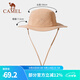 駱駝（CAMEL）戶(hù)外登山帽男大檐日系漁夫帽女防潑水徒步遮陽(yáng)西部牛仔帽子女 173CP10090，沖鋒叢林帽-駝色