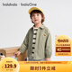 巴拉巴拉童裝薄外套幼童裝寶寶外套男童女童2025新款秋裝格子萌趣印花衣服 土灰綠40924 100