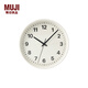 無(wú)印良品（MUJI）指針式時(shí)鐘 掛墻家用時(shí)尚現(xiàn)代客廳裝飾掛鐘 白色 中 直徑26.5*厚度4.4cm